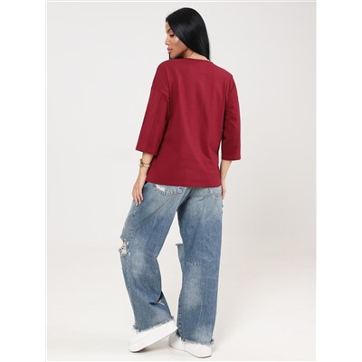 Хоста - футболка бордовый