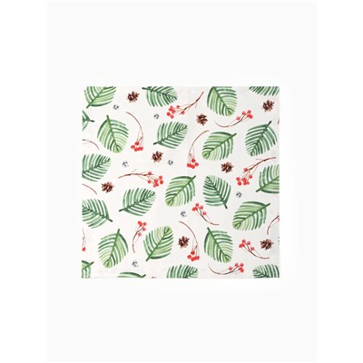 Набор салфеток сервировочных «Этель. С Новым Годом», 40×40 см - 2 шт., с декоративными кольцами, белые