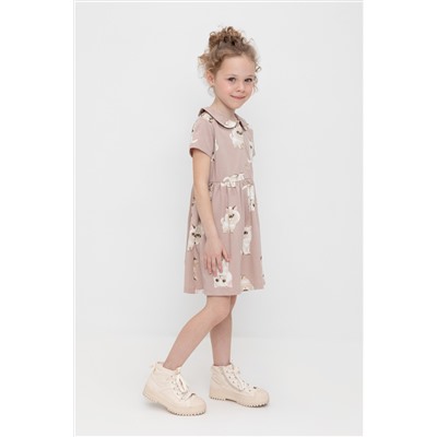Платье кофейный, милые кошечки к511 Crockid