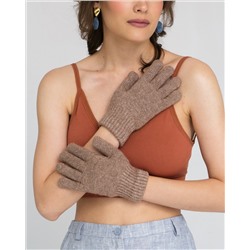 Теплые перчатки из монгольской шерсти коричневые