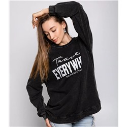 Свитшот #КТ8046, чёрный