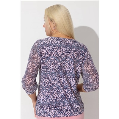 Блузка женская  1986/15/Серый, розовый