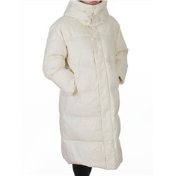 3063 MILK WHITE Пальто пуховое женское оверсайз (утиный пух)