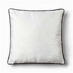 Наволочка декоративная «Этель. Кант», 45×45, велюр, белая