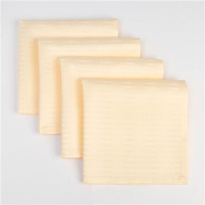 Набор салфеток «Этель» Shine, 45×45 см, с пропиткой ВГМО, 192 г/м², молочный