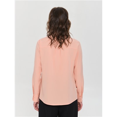 Блузка персикового цвета с длинным рукавом