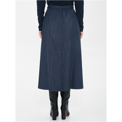 Юбка тёмно-синяя с поясом