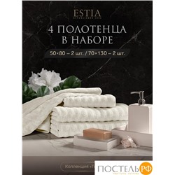 ESTIA ТОРЛЕЙ экрю К-т полотенец 50х80-2/70х130-2, 100% хлопок, 500 г/м2