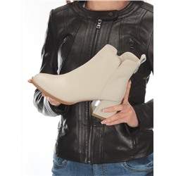 01-PCM341-2 BEIGE Ботинки демисезонные женские (натуральная кожа, байка)