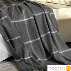 DOME ЙЕРК Плед сер. 140х200+10х2 см, 1 пр., 52% акрил, 48% шерсть, 350 г/м2