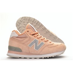 Sport + NB RB35-5 Кр­оссовки персик замша, подклад комби мех (нат+иск)