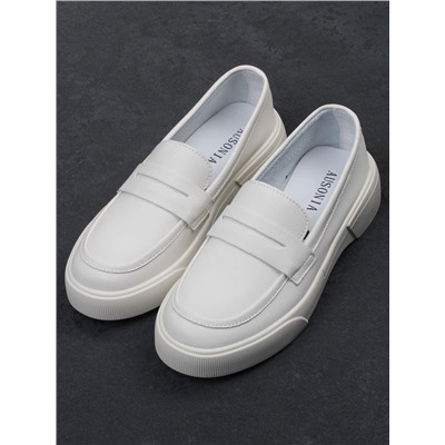 03-YD122-2 LT. BEIGE Лоферы женские (натуральная кожа)