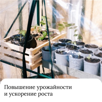 Парник-стеллаж, 5 полок, 193×69×49 см, металлический каркас d=16 мм, чехол плёнка 80 мкм, Greengo