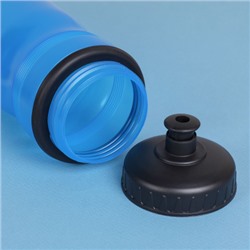 Бутылка для воды велосипедная ZEON WB066 силиконовый клапан, пищевой hi-quality PP, 750ML цвет blue/уп100