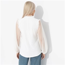 Блуза нарядная, Вечная привилегия (белая)