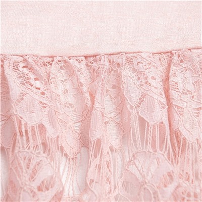 Платье комбинированное с кружевом, Доведу до мечты (soft pink)