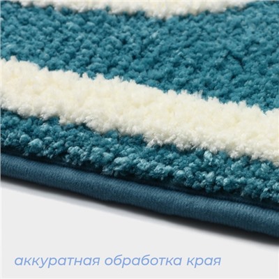 Коврик для ванной и туалета SAVANNA Bath, 50×80 см, голубой