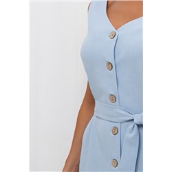 Сарафан летний голубой с карманами Кими №3