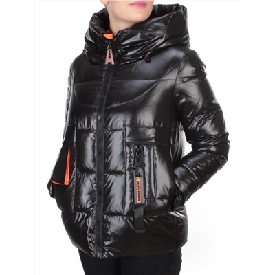 2197-1 BLACK Куртка зимняя женская MONGEDI (200 гр. холлофайбера)