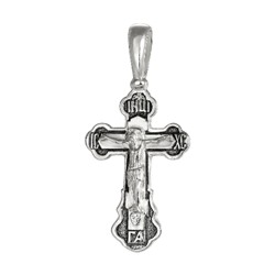 Крест из серебра литье частичное чернение