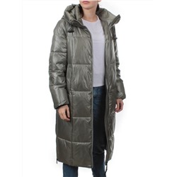 H979 GREEN Пальто зимнее женское (200 гр. холлофайбер)