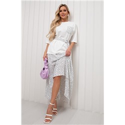 Костюм с длинной юбкой в горошек Дарьяна №7