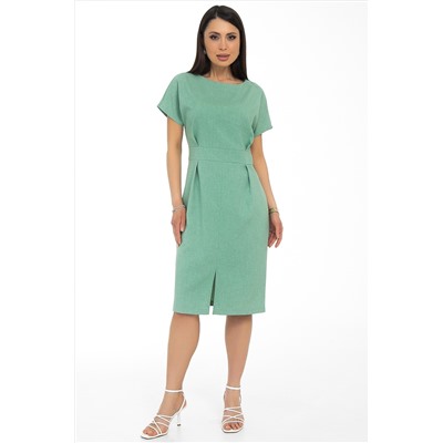 Платье-футляр зелёное