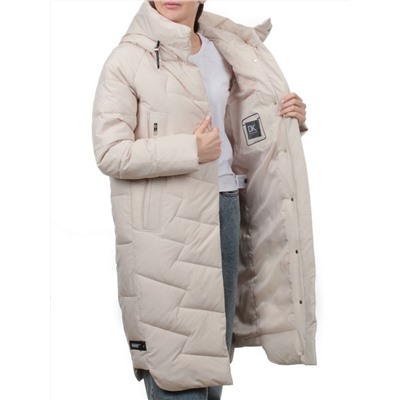 2302 LT. BEIGE Пальто зимнее женское (170 гр. холлофайбер)