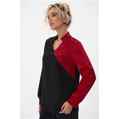 Блузон Кристал (черно-красный)