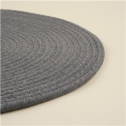 Салфетка сервировочная на стол SL Home, хлопок, d=38 см, серая