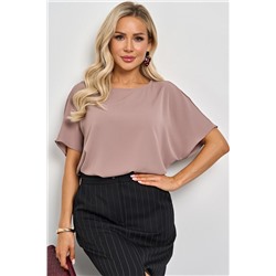 Блузка однотонная тёмно-бежевого цвета