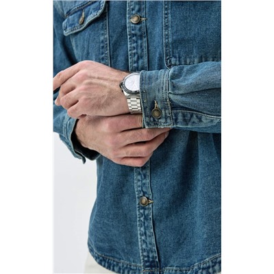 Куртка джинс F611-1282 m.blue