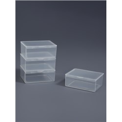 Набор баночек для мелочей, 5.4×4.3×2.3 см, 4 шт., прозрачный