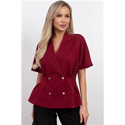 Жакет бордовый с короткими рукавами Абелия №7