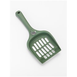 Лоток для кошек Фур-Мур 48×35.5 cм с высоким бортом + совок, Soft-touch, изумруд