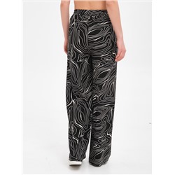 Брюки чёрные в пижамном стиле