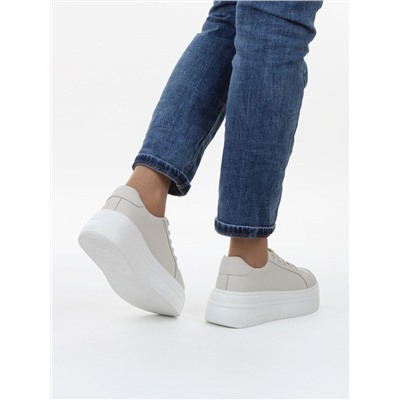 03-YH326-2 LT. BEIGE Полуботинки спортивные женские (натуральная кожа)