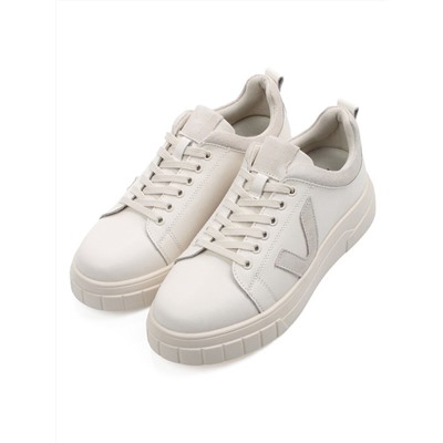 03-YС354-3 LT. BEIGE Полуботинки спортивные женские (натуральная кожа, натуральная замша)