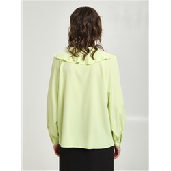 Блузка с воланами в лимонном цвете