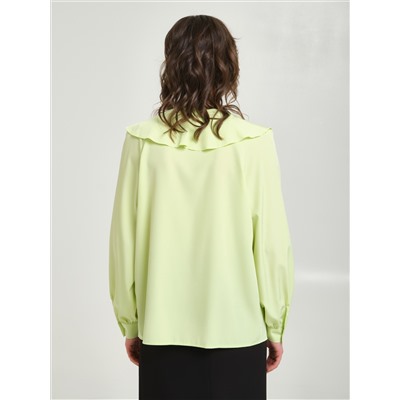 Блузка с воланами в лимонном цвете
