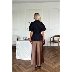 Жакет чёрный с короткими рукавами Абелия №3