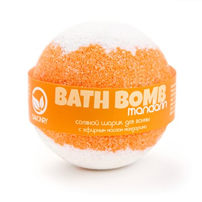 Бурлящий шарик для ванны Mandarin (мандарин), 100-120 г
