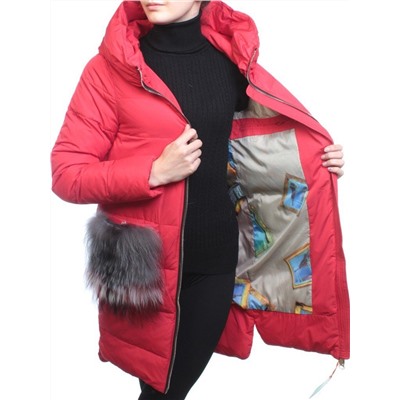 Y017-617 RED Пальто зимнее женское (био-пух)