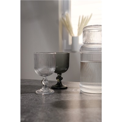 Бокал для вина Magistro «Грани», 250 мл, 8×14.5 см, стекло, графитовый