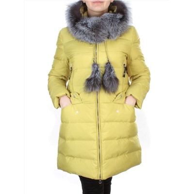 91577 YELLOW Пальто зимнее женское (200 гр. холлофайбера)