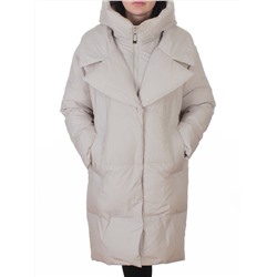 Z24-829 LT. BEIGE Куртка зимняя женская оверсайз (200 гр. тинсулейт)