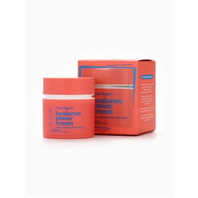 Крем для лица увлажняющий Hyaluron power cream, 45 мл, Miss Organic