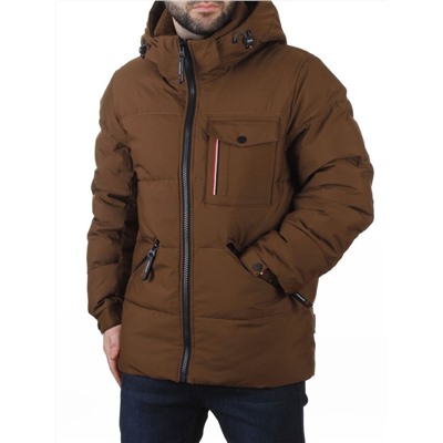 6393 BROWN Куртка мужская зимняя (200 гр. холлофайбер)