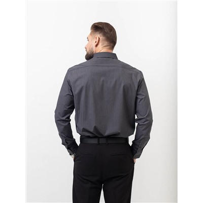 001J Мужская рубашка JenTa темно-серый