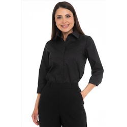 Рубашка чёрная с рукавами три четверти